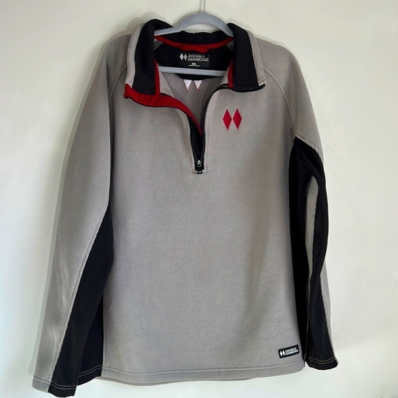 Men’s XXL Double Diamond 1/4 zip pullover, very warm, Gorpcore, Normcore - Picture 1 of 11